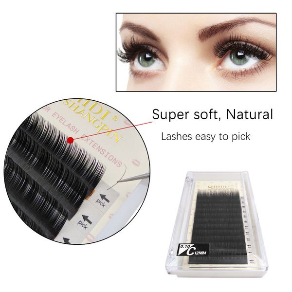 

individual false eyelashes artificial fiber handmade soft eye lashes extension