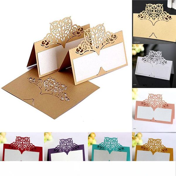 

number name seat card vintage table butterfly reception table wedding birthday laser cut heart place cards party decor