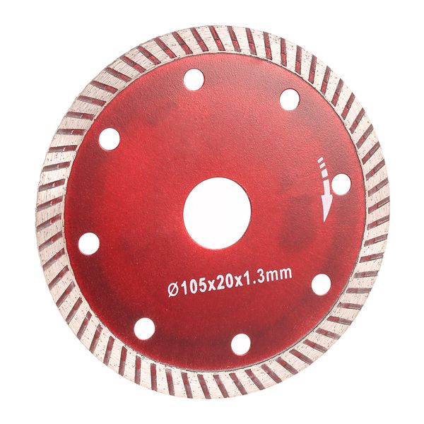 

диск вырезывания диаманта 105*1.0*20mm увидел лезвие диаманта turbo бита непрерывное с 8 охлаждая отверстием керамическим взрезать для углов