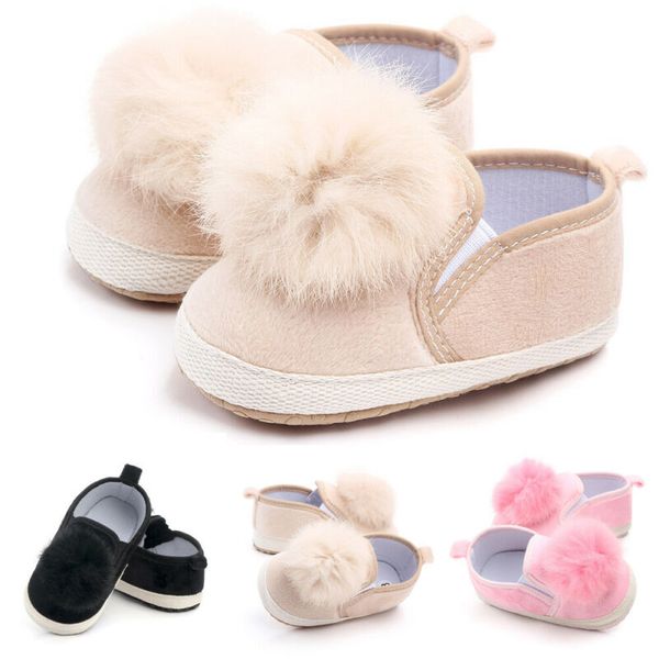 

new fashion baby prinzessin krippe schuhe weiche sohle kinderwagen anti-rutsch-prewalker baby shoes, Black