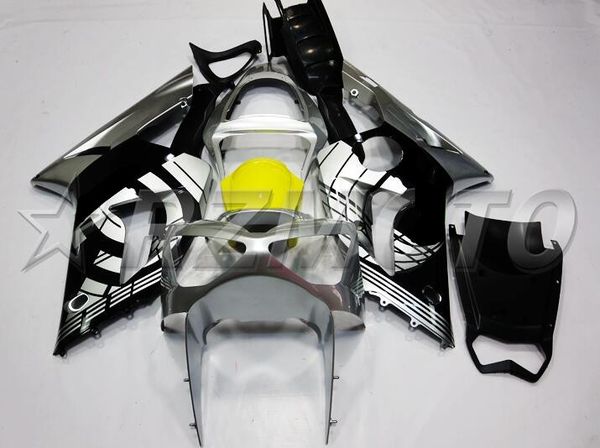 

4 gifts new abs motorcycle fairings set fit for kawasaki ninja zx-6r zx6r 2003 2004 03 04 636 bodywork set yellow silver