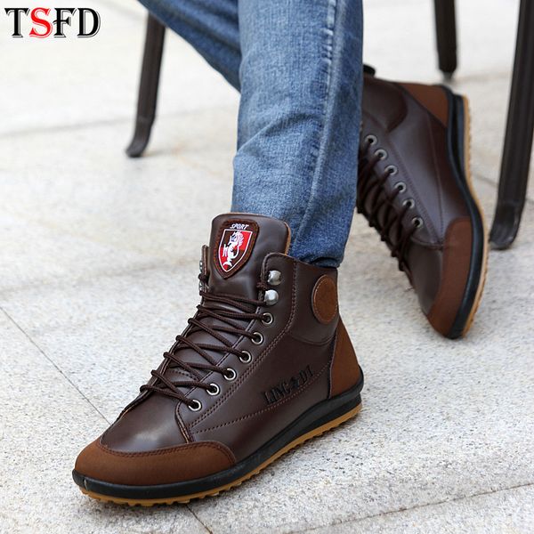

ultralight men shoe comfortable man sneakers shoes large sizes lace up shoe man leather casual shoes red high y6, Black