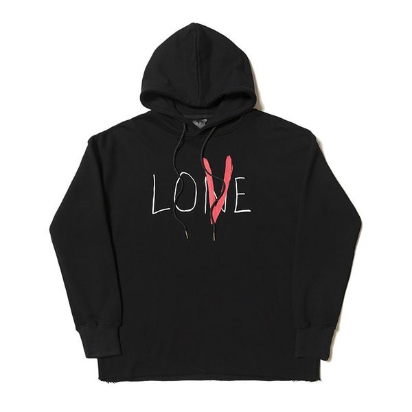 

Pop2019 Red Write Will V Даже Полночь Письмо Lone Printing Hoodie Европейский High Street Хип-хоп Легкая Св