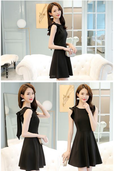 

увядание черный вскользь joker show тонкие моды платье, Black;gray