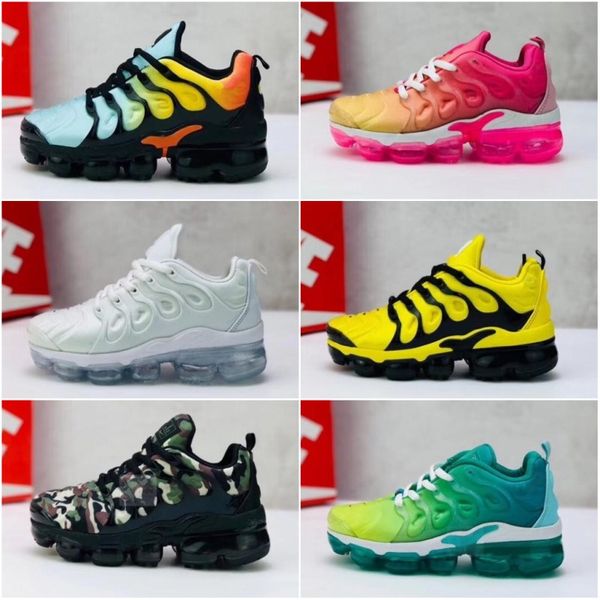 

2019 новые tn plus детские кроссовки кроссовки дышащие девочки мальчики молодежи тнс шмель радуга дизайнер спорт кроссовки размер 24-35