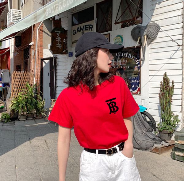 

womens designer t shirt luxury letter printed short sleeves casual leopard pattern tees for summer new, White