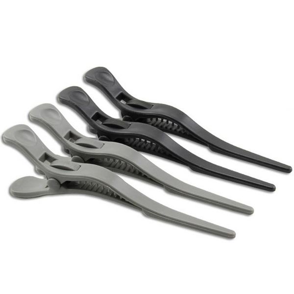 

10 piece hair shark clips hairdresser clip with teeth strong hair section clip for hair styling durable salon clip, Golden;silver