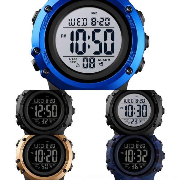 

shikemei multifunctional student electronic watch waterproof outdoor sports electronic outdoor sports men's watch, Blue