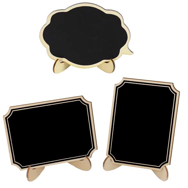 

wood mini chalkboard place cards holders wedding name cards with easel stand for wedding birthday party table numbers food signs vt0431