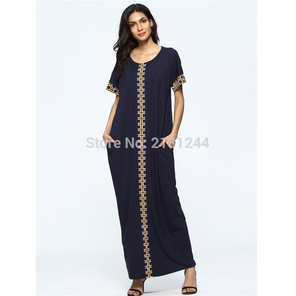 

casual print maxi dress knitted muslim abaya full skrit loose kimono long robe gowns ramadan middle east arab islamic clothing, Red