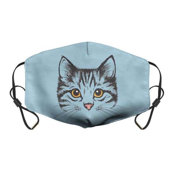 

men and women dust masks, interesting dust masks, unique cute prints, cool ear hooks, adjustable masks,cat patterns, Silver