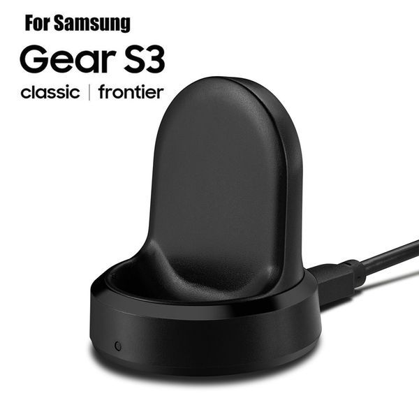 

qi wireless charger dock for samsung gear s3 frontier s2 s4 charging stand for galaxy watch gear s3 classic charger