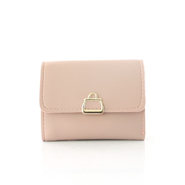 

womens wallets and purses 2019 fashion trend personality small lock metal buckle ladies short wallet student mini purse, Red;black
