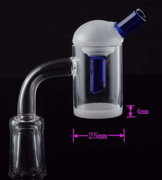 

New 25mm OD 4mm Thick Opaque Bottom Quartz Banger 10mm 14mm 18mm Male Female Colored glass bubble UFO carb cap For Glass Bongs