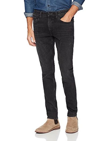 

denim garage classics men's slim-fit stretch jean dark grey, Blue