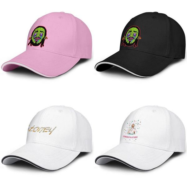 

post malone congratulations cartoon poster truck driver adjustable sandwich hat design cool cute cap stoney cigarettes logo zombie head, Blue;gray