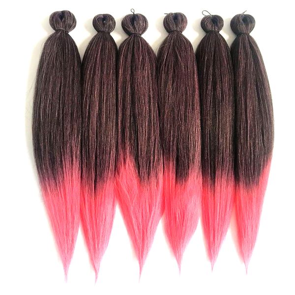 

pre-stretched braiding hair easy braid professional itch synthetic fiber corchet braids yaki texture hair extensions braid hair 6 packs, Black