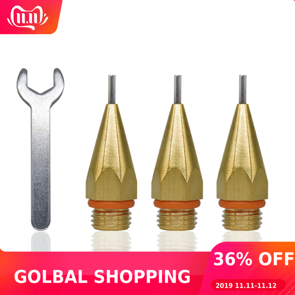 

melt glue gun copper nozzle small diameter nozzle 1.0x40mm 1mm aperture diameter with wrench,3pcs/lot