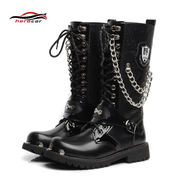 

motorcycle boots men artificial leather motocross boots protection shoes retro motorbike riding accessories