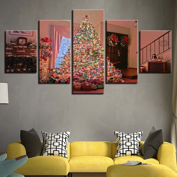 

inkjet creative christmas tree multi-decorative painting home room bedroom paintings explosion models