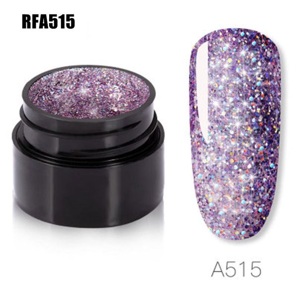 

2019 sparkling rainbow gel nail polish soak off uv led glitter manicure nail art gel, Red;pink