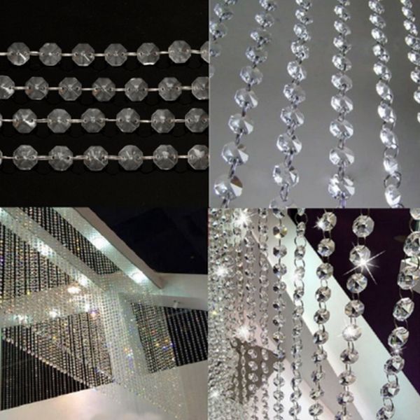 

diy crystal acrylic beads wedding strand garland curtain decor supplies