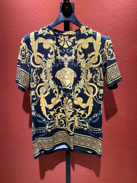 

men's summer crime t-shirt friends fashion letters printed t-shirt short sleeve sailor collar t-shirt men and women white and black ~#z, Gray