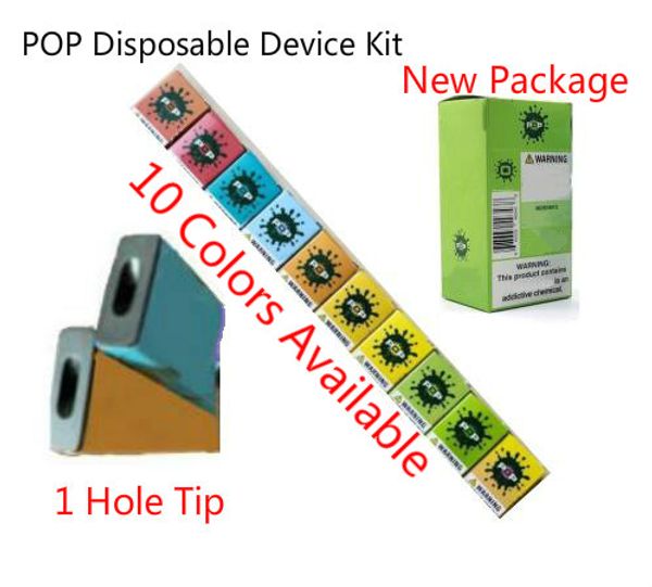 

Новейший пакет POP Одноразовая Pod Starter Kit 280mAh Аккумулятор с 1,2 мл Картридж Vape Posh плюс слоеного BAR 10 цветов доступных