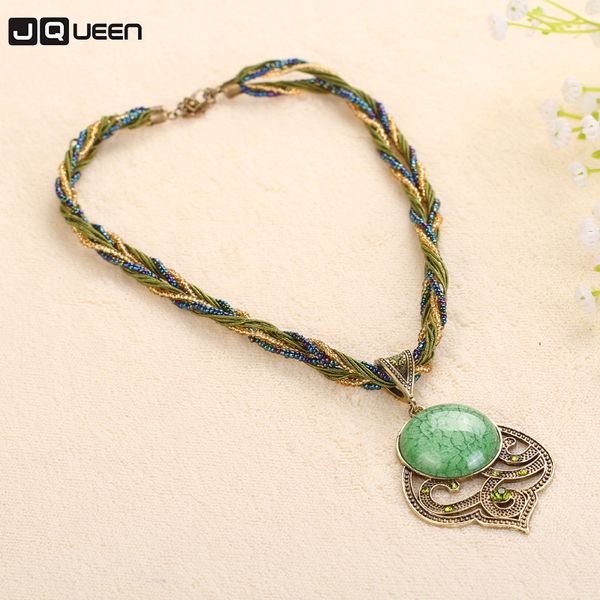 

bohemia long chain necklace vintage retro multicolor crystal pendant neckalce 2018 new trend woman fashion jewelry accessories, Silver