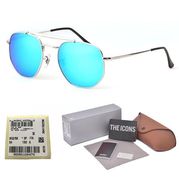 

марочные дизайнерский бренд квадратные солнцезащитные очки женщины мужчин uv400 зеркало стекло линзы солнцезащитные очки с оригинальной коро, White;black