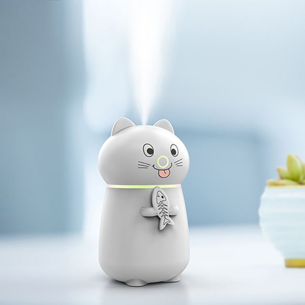 

kbaybo 180мл милый котенок стиль увлажнитель арома диффузор с кабелем usb вентилятор и светодиодная лампа 3 в 1 очиститель воздуха
