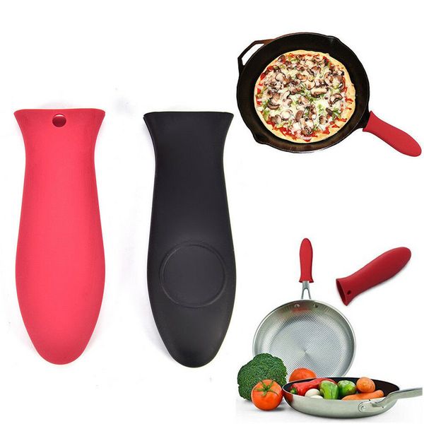 

thick heat resistance silicone rubber pot pan handle holder saucepan grip cover