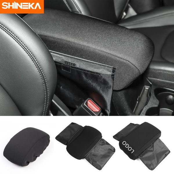 

shineka armrest for cherokee 2014+ car front seat armrest box pad cover storage bag accessories for cherokee 2014-2019