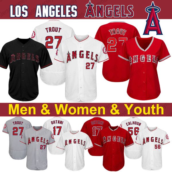 

Men 039 lo angele 27 mike trout angel jer ey 17 hohei ohtani reggie jack on 2 andrelton immon albert pujol ba eball jer ey women y