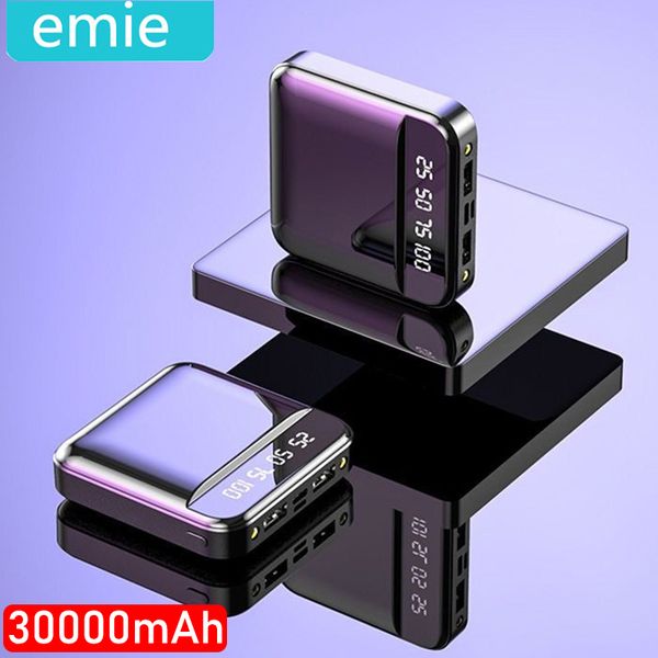 

mini power bank 30000mah for iphone 7 8 x samsung powerbank pover bank charger dual usb ports external battery poverbank portab