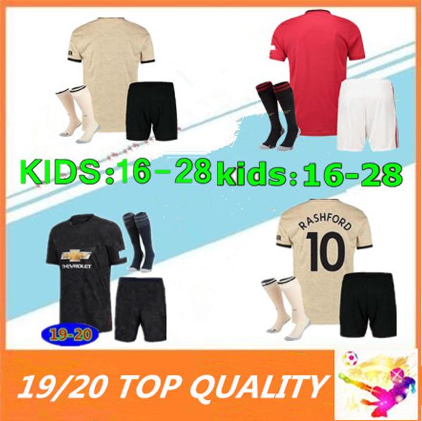 

KIDS 19 20 RASHFOR soccer jersey POGBA LUKAKU LINGARD Camiseta de futbol JAMES manchester utd BISSAKA maillot de football shirt