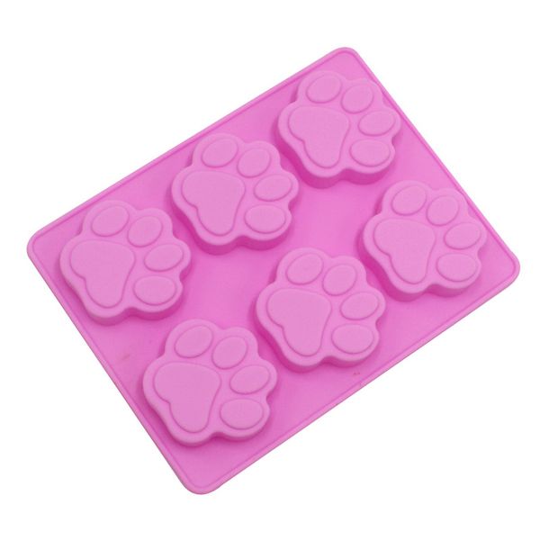 

6 еки dog cat лап оѬма иликонова cake mold кђни diy впекание fandont оѬ мло Ѭђной Ѭ