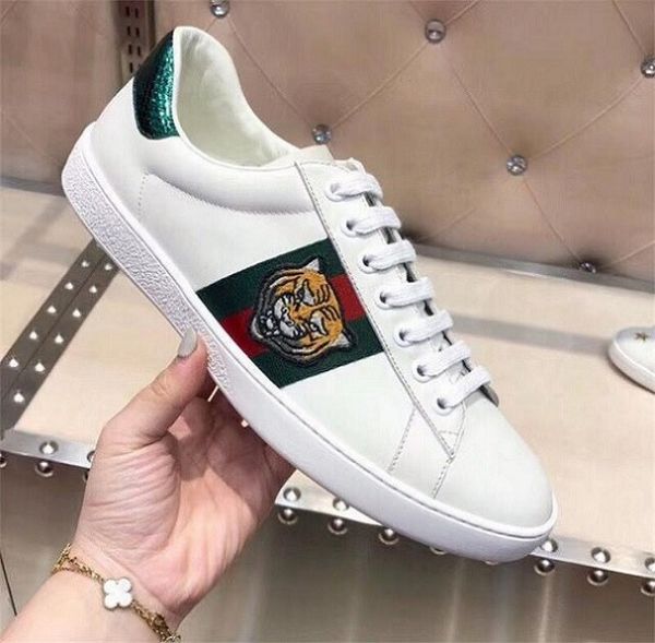 

the latest gg womens shoes luxury1 genuine leather fashion white womens casual shoes real leather quality comfortable breathable sneakes, Black