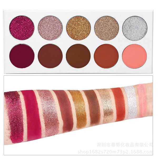 Lidschatten ohne Logo-Palette, Lidschatten-Make-up, ultrapigmentierte Glitzerschatten, Schimmer, Schönheit, Kosmetik, DHL 0045