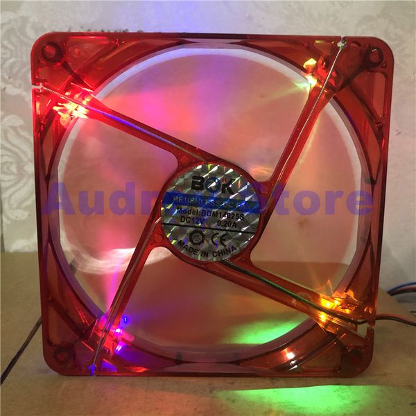 

original bdk bdm14025s 14025 14cm 12v 0.15a 0.20a 2-wire power luminous fan air blower