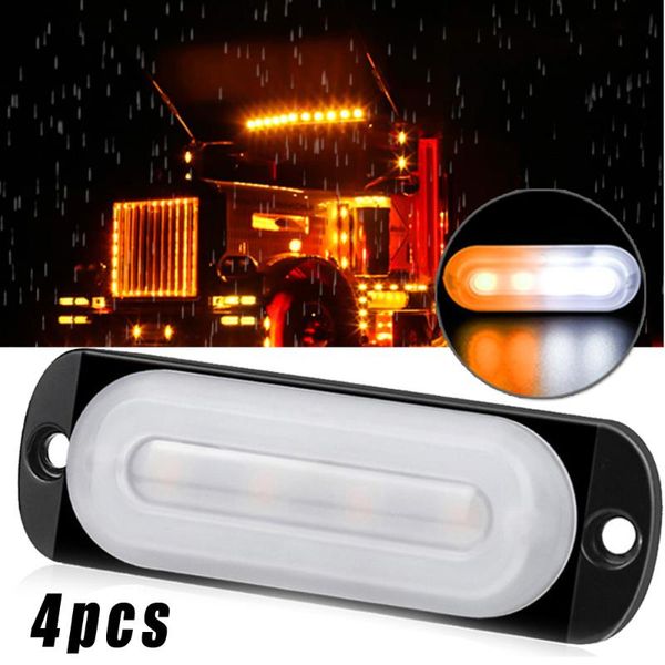 

car led work light motorcycle yellow+white side marker lamps waterproof 12w