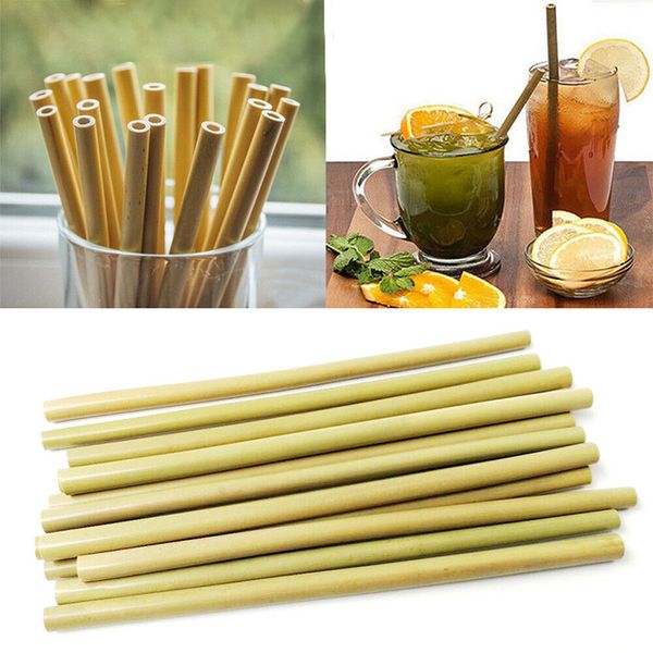 

subject:10pcs eco-friendly yellow bamboo straws with drinking straws cleaning brush party household drinking straw tool c1250 d