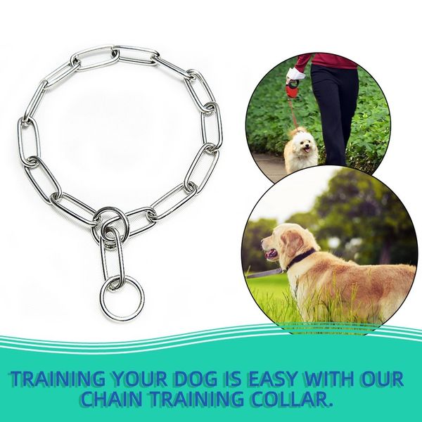 

heavy metal duty solid stainless steel dog choke chain collar pet necklace for pit bull, mastiff, bulldog, big breeds dog collars leashes