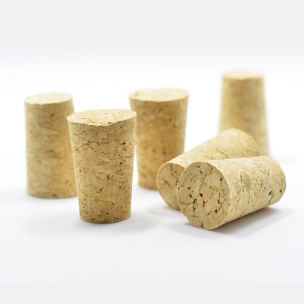 

hlzs-20pcs/lot natural wood corks wine ser wood bottle ser cone type wine bottle corks plug sealing cap beer bottle cork