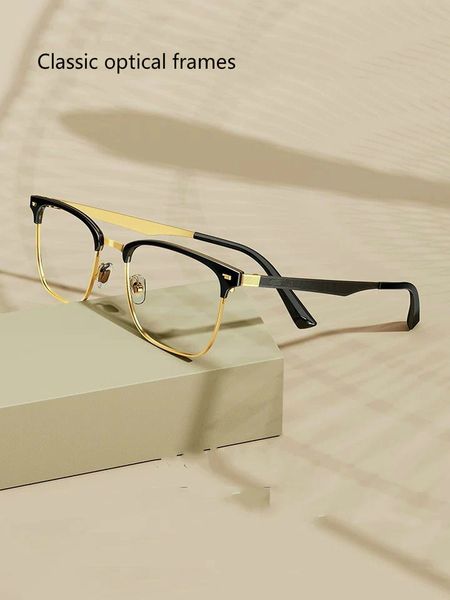 

мужчины оптический frame brand designer удобной легкой близорукости очки металл мужчины близорукость очки рамка optical рамка для продажи, Silver