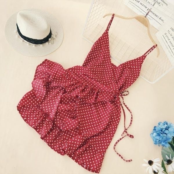 

summer dress women dresses women summer ruffled v collar sleeveless sling popular polka dot prints irregular ruffled vestidos, Black;gray