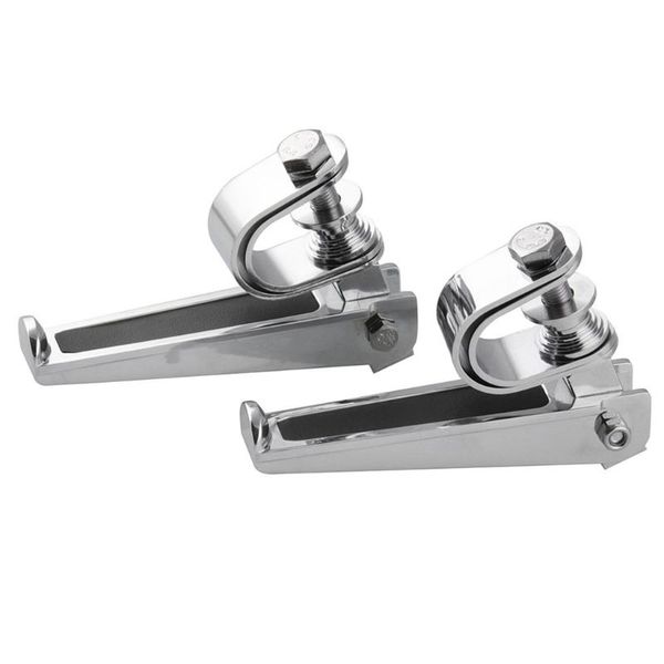 

motorcycle u-shaped clip foot pedal pegs clamps kit anti-vibrate engine guard foldable bumper motorbike modification accessories