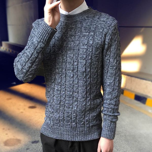 

new mens sweaters 2019 new fahsion o neck winter sweater men pullover long sleeve casual men jumper sweater fashion clothes r, White;black