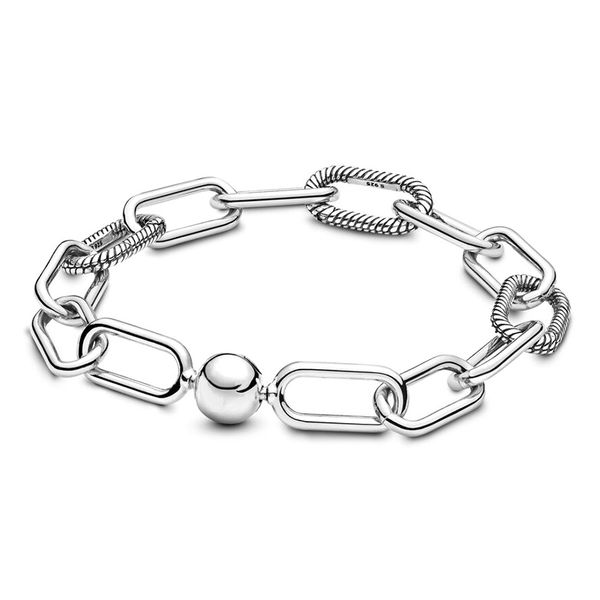 

memnon jewelry 2019 new silver 925 sterling me link bracelets for women fit small hole charms beads for women original diy jewelry gift, Black