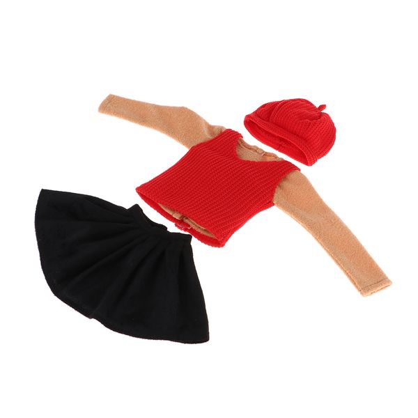 

1/3 bjd winter clothes festival suit - vest & miniskirt hat outfits for night lolita for dollfie doll party clothing full set